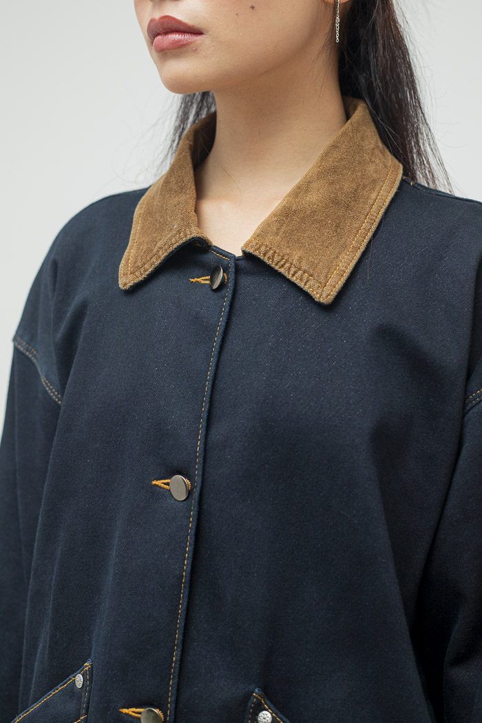 Vintage Dark Indigo Denim Jacket 